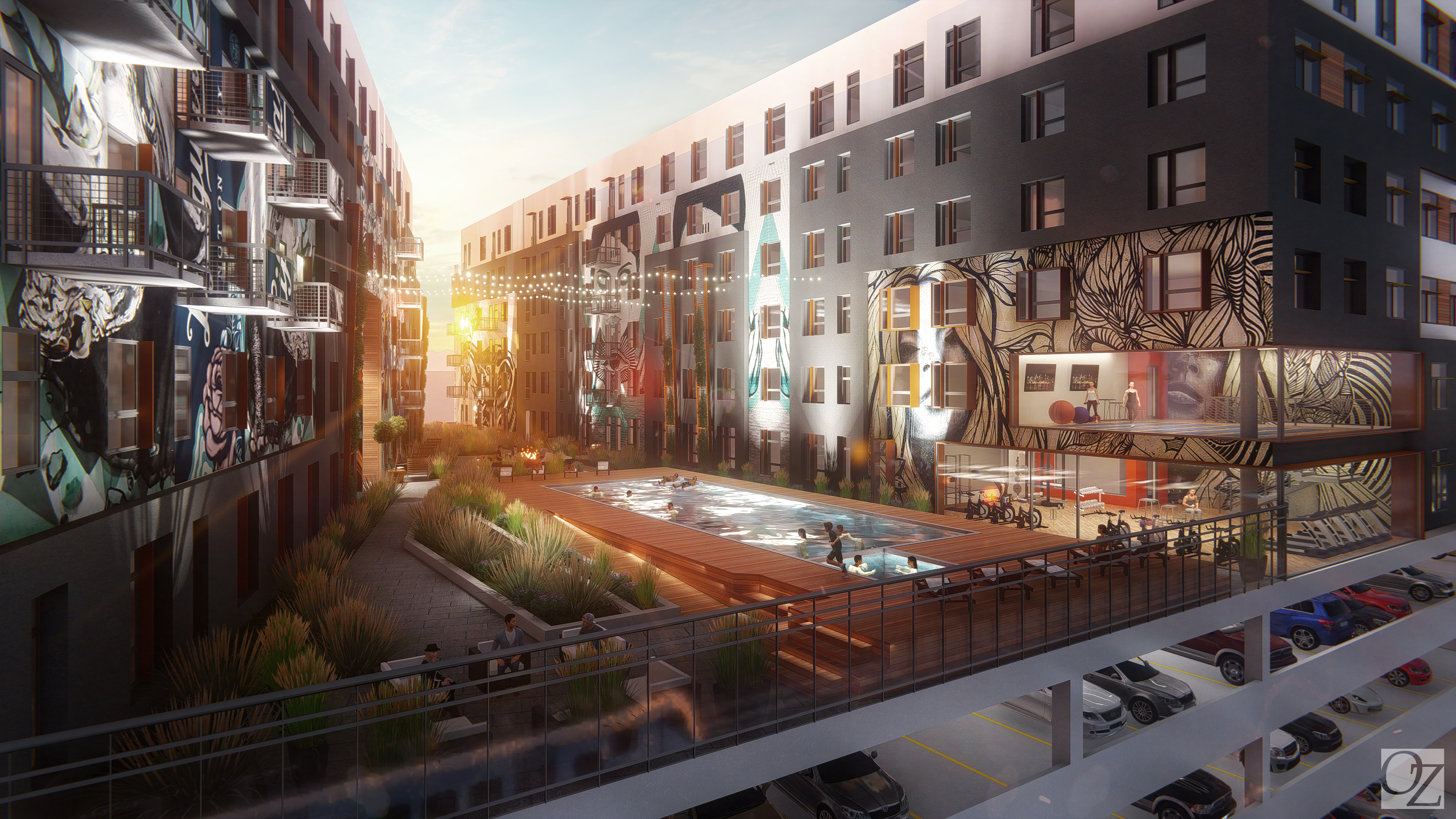 Mixed-use street-level development